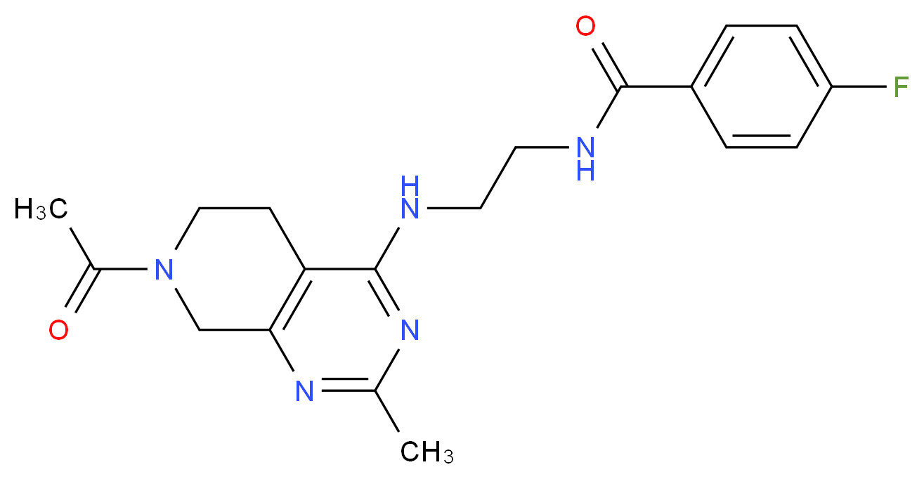 N-{2-[(7-acetyl-2-methyl-5,6,7,8-tetrahydropyrido[3,4-d]pyrimidin-4-yl)amino]ethyl}-4-fluorobenzamide_分子结构_CAS_)