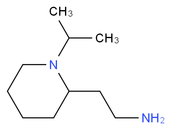 2-[1-(propan-2-yl)piperidin-2-yl]ethan-1-amine_分子结构_CAS_915922-79-1