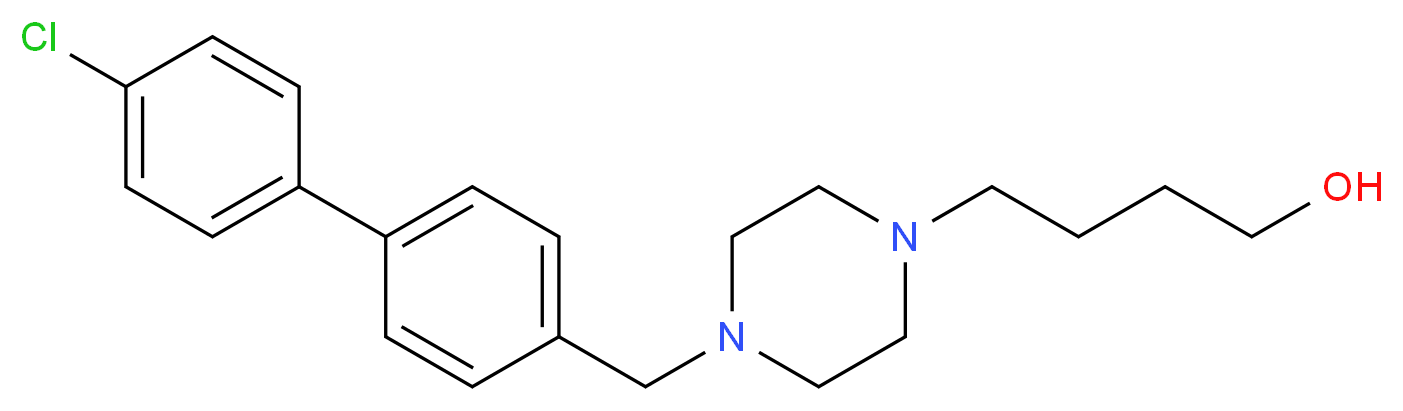 4-{4-[(4'-chlorobiphenyl-4-yl)methyl]piperazin-1-yl}butan-1-ol_分子结构_CAS_)
