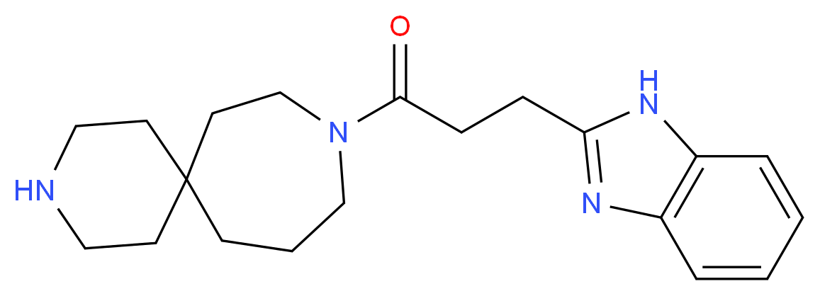 9-[3-(1H-benzimidazol-2-yl)propanoyl]-3,9-diazaspiro[5.6]dodecane_分子结构_CAS_)