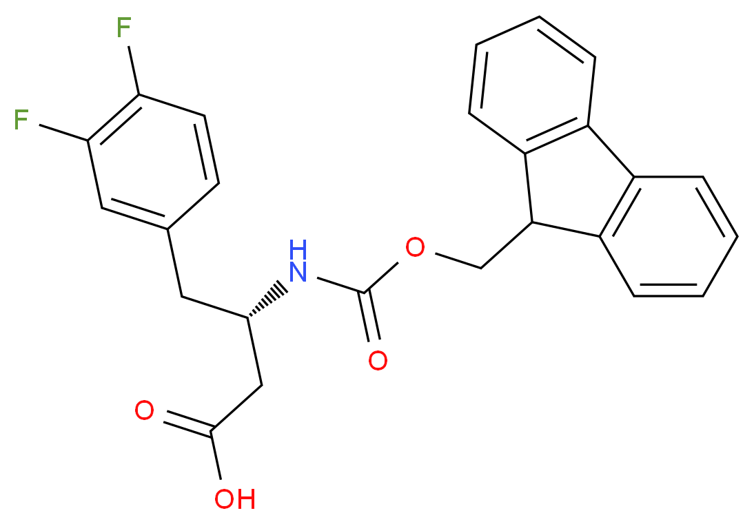 Fmoc-(S)-3-amino-4-(3,4-difluorophenyl)-butyric acid_分子结构_CAS_270063-55-3)