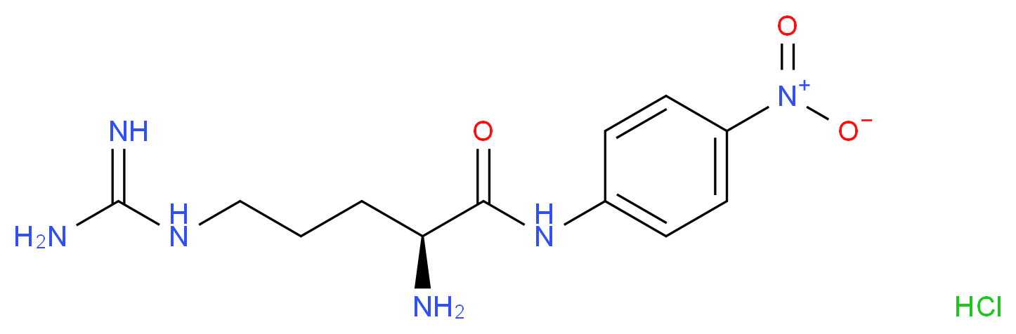 (2S)-2-amino-5-carbamimidamido-N-(4-nitrophenyl)pentanamide hydrochloride_分子结构_CAS_40127-11-5