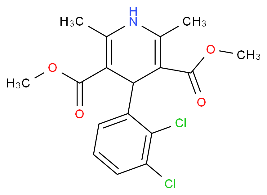 Felodipine 3,5-Dimethyl Ester_分子结构_CAS_91189-59-2)