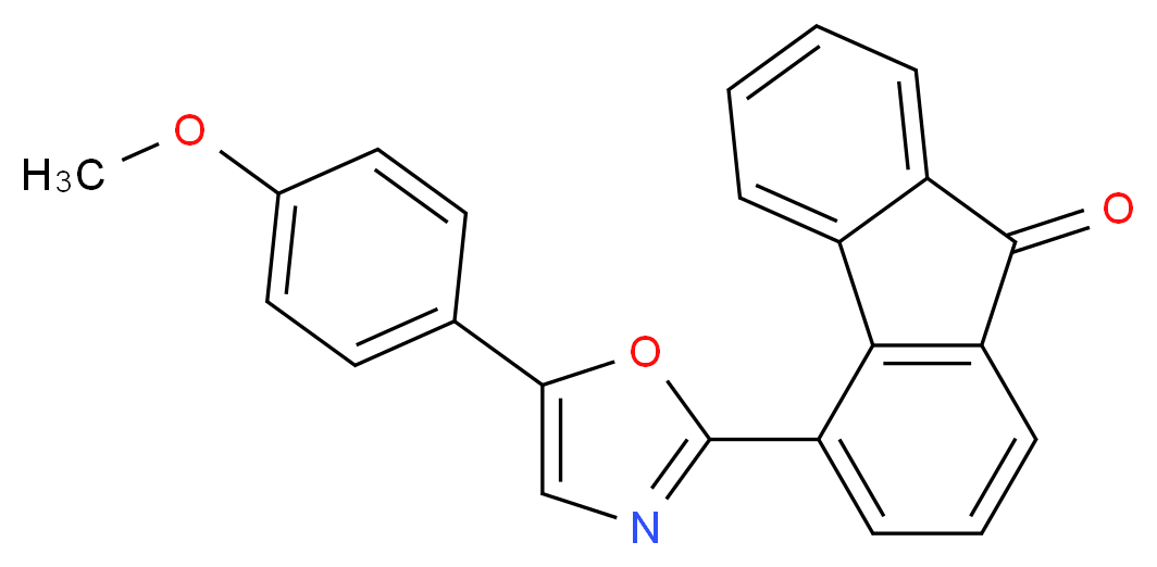 4-[5-(4-methoxyphenyl)-1,3-oxazol-2-yl]-9H-fluoren-9-one_分子结构_CAS_313367-92-9