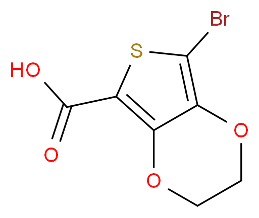 7-bromo-2H,3H-thieno[3,4-b][1,4]dioxine-5-carboxylic acid_分子结构_CAS_879896-63-6