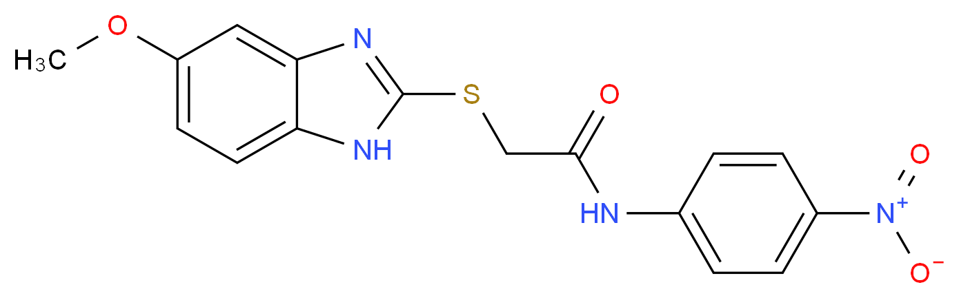 2-[(5-methoxy-1H-1,3-benzodiazol-2-yl)sulfanyl]-N-(4-nitrophenyl)acetamide_分子结构_CAS_356776-32-4