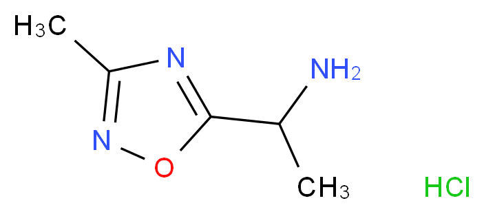 1-(3-methyl-1,2,4-oxadiazol-5-yl)ethan-1-amine hydrochloride_分子结构_CAS_)