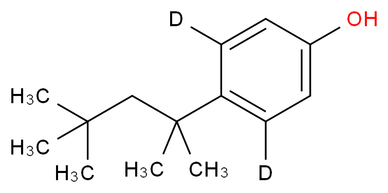 4-叔辛基苯酚-3,5-d2 溶液_分子结构_CAS_1173021-20-9)