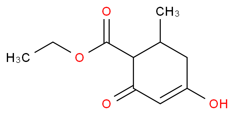 ethyl 4-hydroxy-6-methyl-2-oxocyclohex-3-ene-1-carboxylate_分子结构_CAS_67174-68-9