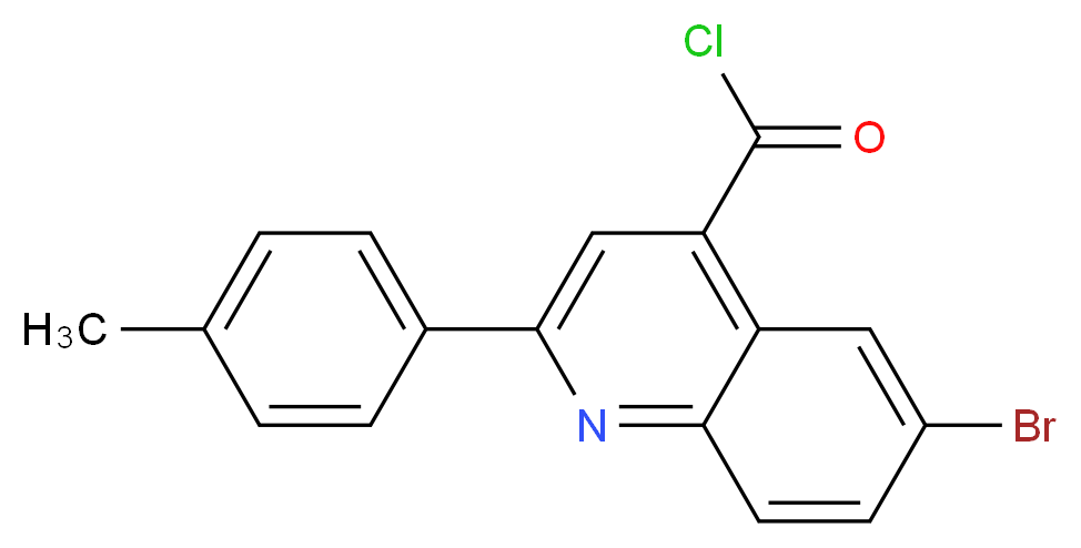 6-Bromo-2-(4-methylphenyl)quinoline-4-carbonyl chloride_分子结构_CAS_)