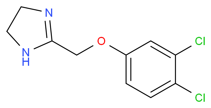 2-(3,4-dichlorophenoxymethyl)-4,5-dihydro-1H-imidazole_分子结构_CAS_41473-09-0