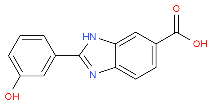 2-(3-Hydroxyphenyl)-1H-benzimidazole-6-carboxylic acid_分子结构_CAS_550300-30-6)