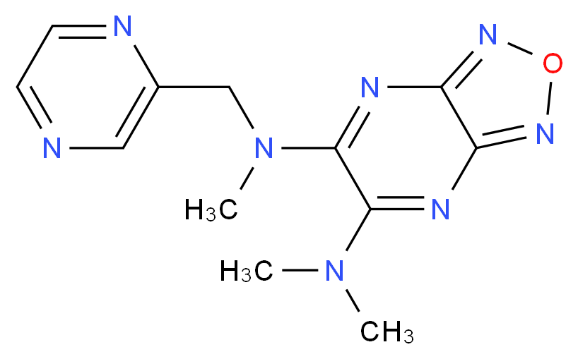 N,N,N'-trimethyl-N'-(2-pyrazinylmethyl)[1,2,5]oxadiazolo[3,4-b]pyrazine-5,6-diamine_分子结构_CAS_)