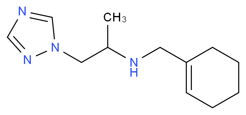 (cyclohex-1-en-1-ylmethyl)[1-methyl-2-(1H-1,2,4-triazol-1-yl)ethyl]amine_分子结构_CAS_)