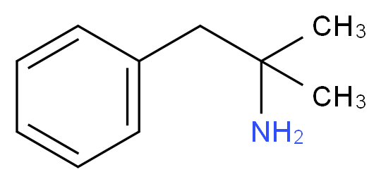 2-methyl-1-phenylpropan-2-amine_分子结构_CAS_122-09-8