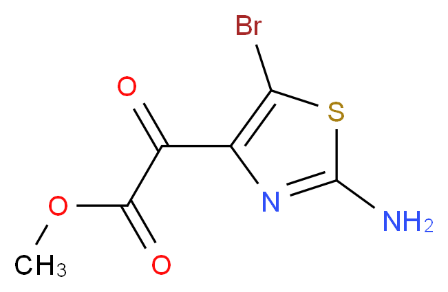 methyl 2-(2-amino-5-bromo-1,3-thiazol-4-yl)-2-oxoacetate_分子结构_CAS_914349-73-8
