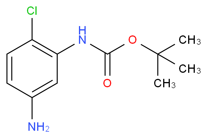 (5-AMINO-2-CHLORO-PHENYL)-CARBAMIC ACID TERT-BUTYL ESTER_分子结构_CAS_879614-93-4)