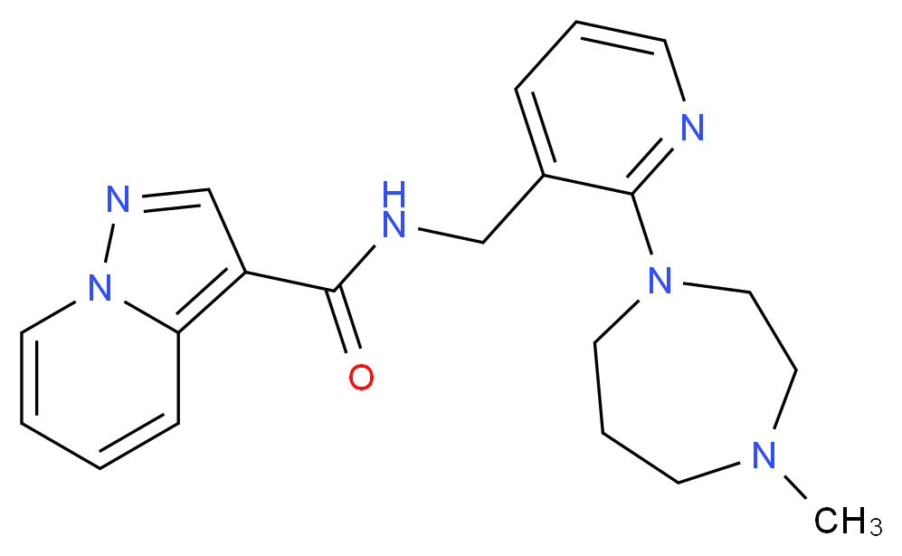 N-{[2-(4-methyl-1,4-diazepan-1-yl)pyridin-3-yl]methyl}pyrazolo[1,5-a]pyridine-3-carboxamide_分子结构_CAS_)