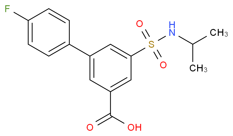 4'-fluoro-5-[(isopropylamino)sulfonyl]biphenyl-3-carboxylic acid_分子结构_CAS_)