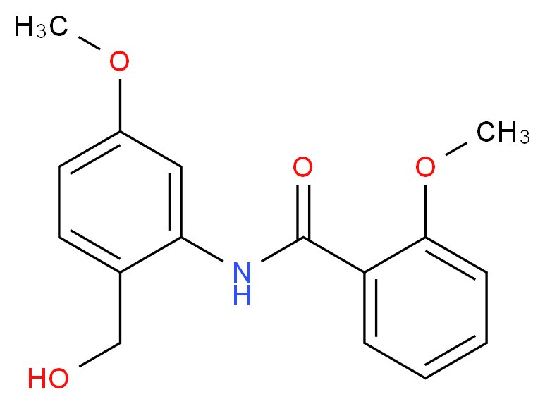 N-[2-(hydroxymethyl)-5-methoxyphenyl]-2-methoxybenzamide_分子结构_CAS_313373-36-3