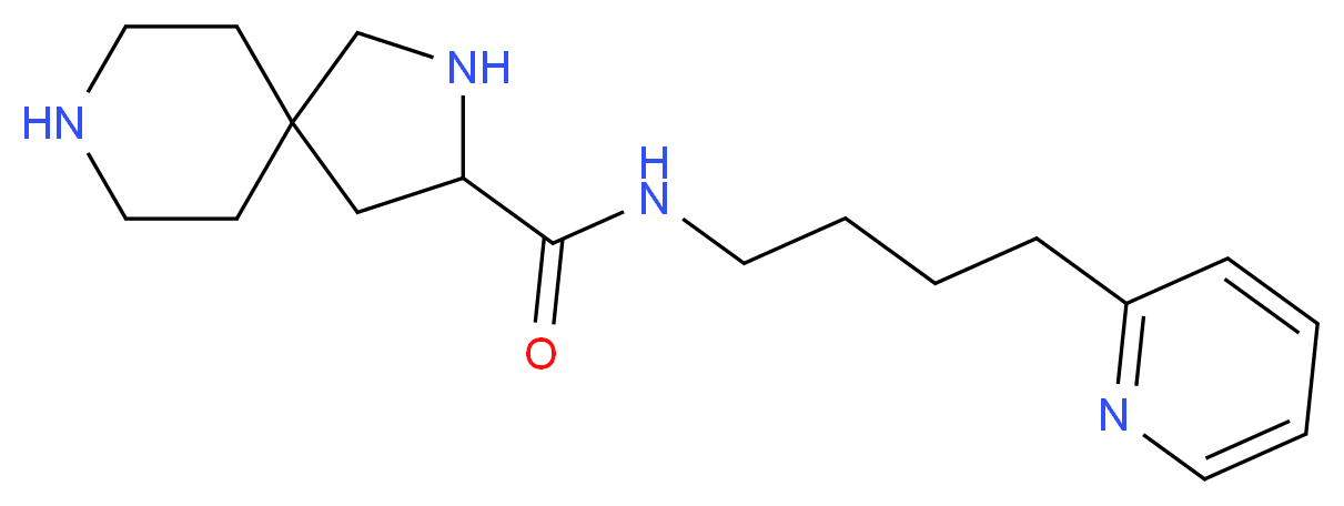 N-[4-(2-pyridinyl)butyl]-2,8-diazaspiro[4.5]decane-3-carboxamide_分子结构_CAS_)