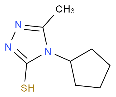 4-cyclopentyl-5-methyl-4H-1,2,4-triazole-3-thiol_分子结构_CAS_669755-14-0