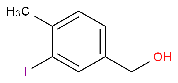 (3-iodo-4-methylphenyl)methanol_分子结构_CAS_165803-89-4