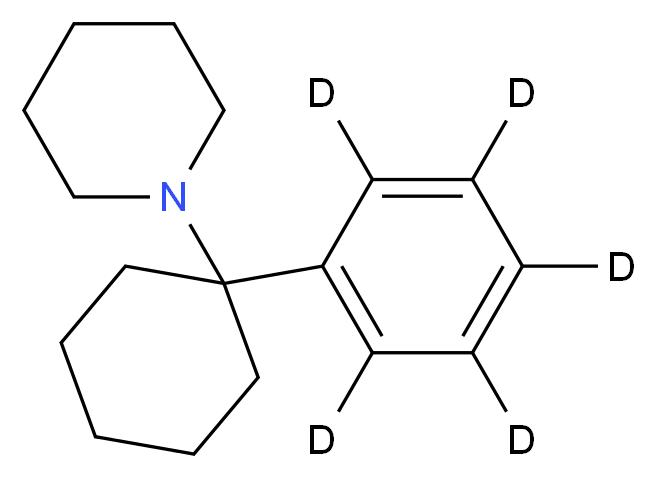 1-[1-(<sup>2</sup>H<sub>5</sub>)phenylcyclohexyl]piperidine_分子结构_CAS_60124-86-9