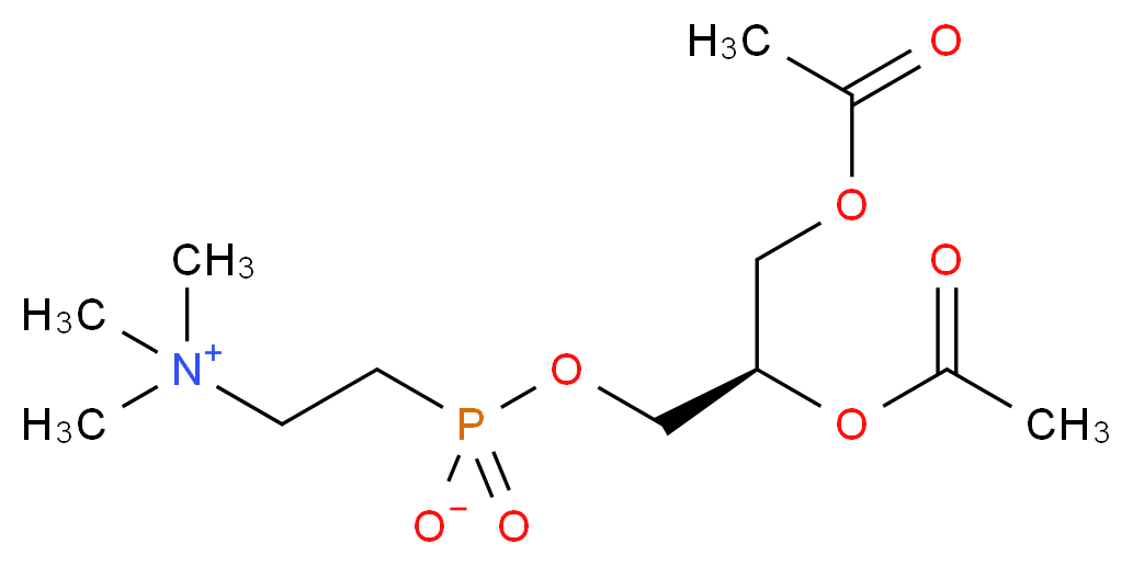 (2R)-2,3-bis(acetyloxy)propyl [2-(trimethylazaniumyl)ethyl]phosphonate_分子结构_CAS_8002-43-5