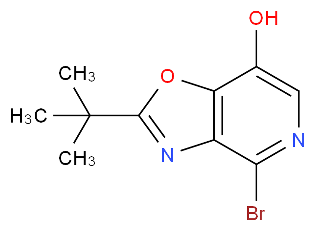4-Bromo-2-(tert-butyl)oxazolo[4,5-c]pyridin-7-ol_分子结构_CAS_)