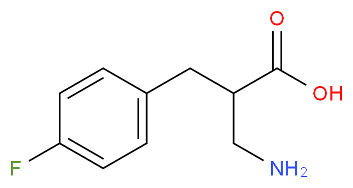 2-AMINOMETHYL-3-(4-FLUORO-PHENYL)-PROPIONIC ACID_分子结构_CAS_910443-83-3)