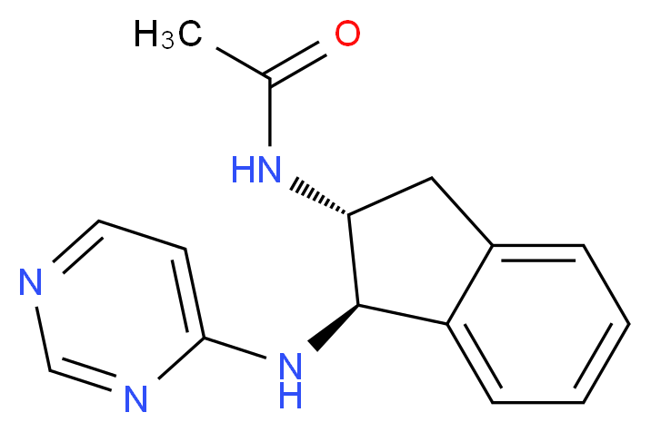 N-[(1R,2R)-1-(pyrimidin-4-ylamino)-2,3-dihydro-1H-inden-2-yl]acetamide_分子结构_CAS_)