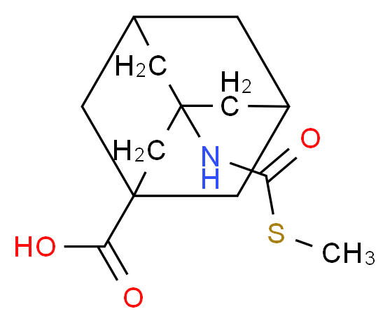 3-{[(methylsulfanyl)carbonyl]amino}adamantane-1-carboxylic acid_分子结构_CAS_342046-29-1