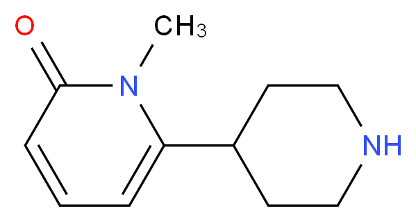 1-methyl-6-(piperidin-4-yl)-1,2-dihydropyridin-2-one_分子结构_CAS_1138218-10-6