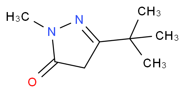 3-tert-butyl-1-methyl-4,5-dihydro-1H-pyrazol-5-one_分子结构_CAS_87031-30-9