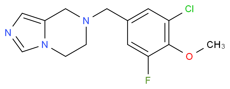 7-(3-chloro-5-fluoro-4-methoxybenzyl)-5,6,7,8-tetrahydroimidazo[1,5-a]pyrazine_分子结构_CAS_)