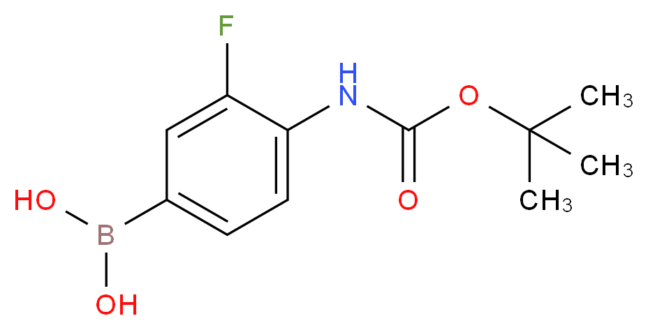 N-Boc-4-amino-3-fluorobenzeneboronic acid_分子结构_CAS_)