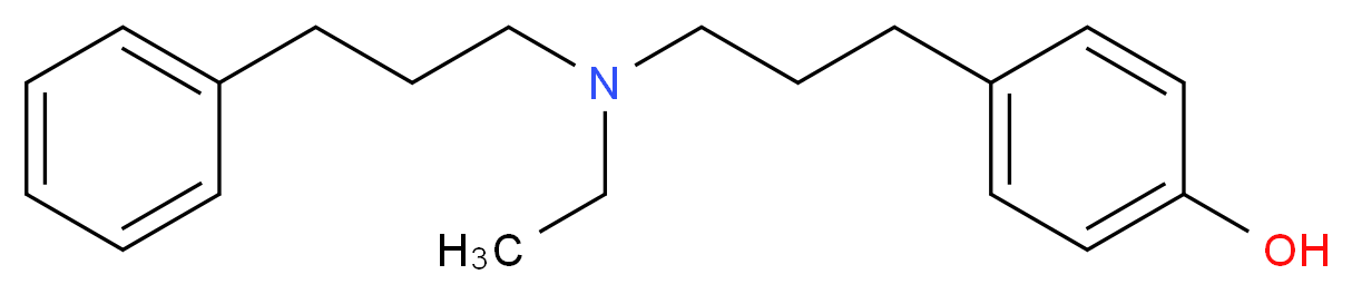 4-{3-[ethyl(3-phenylpropyl)amino]propyl}phenol_分子结构_CAS_142047-94-7