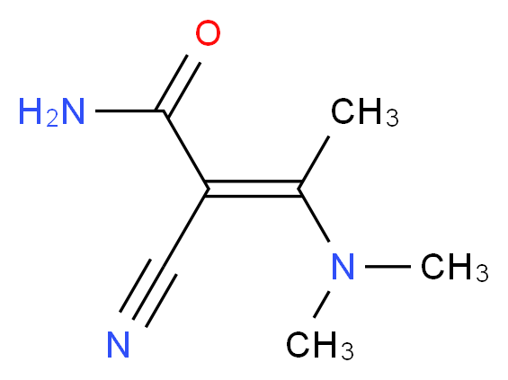 (2E)-2-cyano-3-(dimethylamino)but-2-enamide_分子结构_CAS_62321-92-0