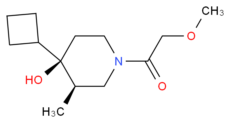 (3R*,4R*)-4-cyclobutyl-1-(methoxyacetyl)-3-methyl-4-piperidinol_分子结构_CAS_)