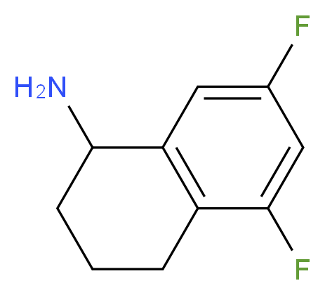 5,7-DIFLUORO-1,2,3,4-TETRAHYDRO-NAPHTHALEN-1-YLAMINE_分子结构_CAS_907973-46-0)