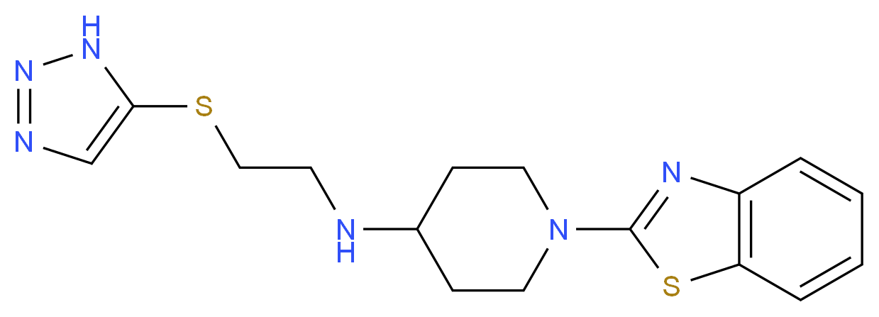 1-(1,3-benzothiazol-2-yl)-N-[2-(1H-1,2,3-triazol-5-ylthio)ethyl]piperidin-4-amine_分子结构_CAS_)