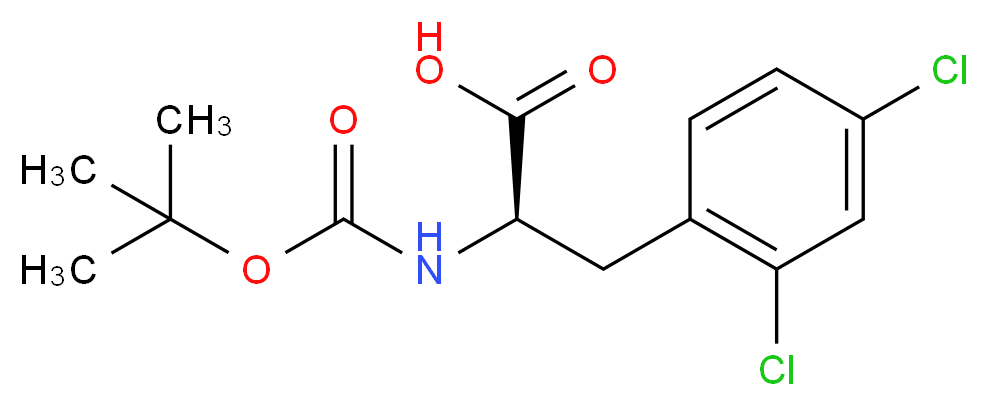 2,4-Dichloro-D-phenylalanine, N-BOC protected_分子结构_CAS_114873-12-0)