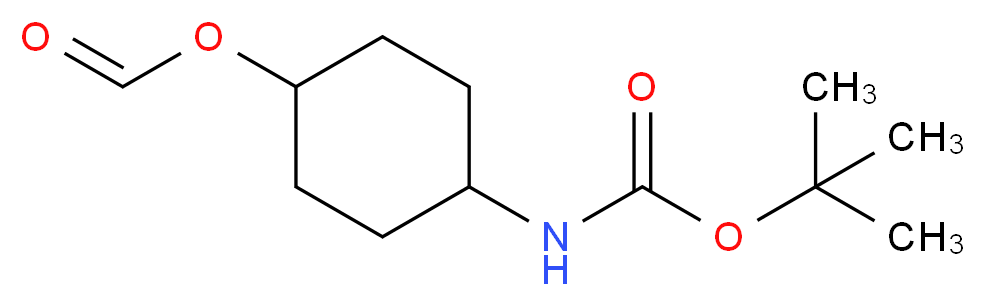 4-{[(tert-butoxy)carbonyl]amino}cyclohexyl formate_分子结构_CAS_53292-89-0