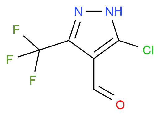 5-CHLORO-3-(TRIFLUOROMETHYL)-1H-PYRAZOLE-4-CARBALDEHYDE_分子结构_CAS_154357-44-5)