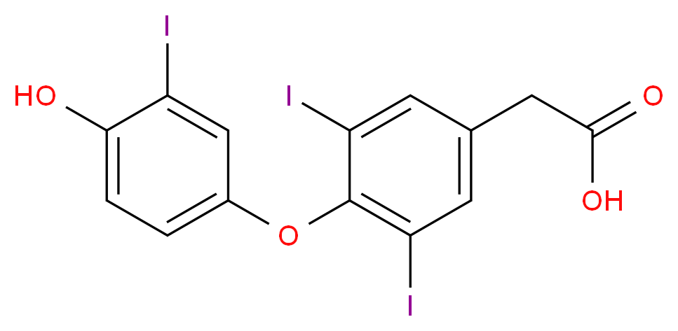 [4-(4-Hydroxy-3-Iodo-Phenoxy)-3,5-Diiodo-Phenyl]-Acetic Acid_分子结构_CAS_)