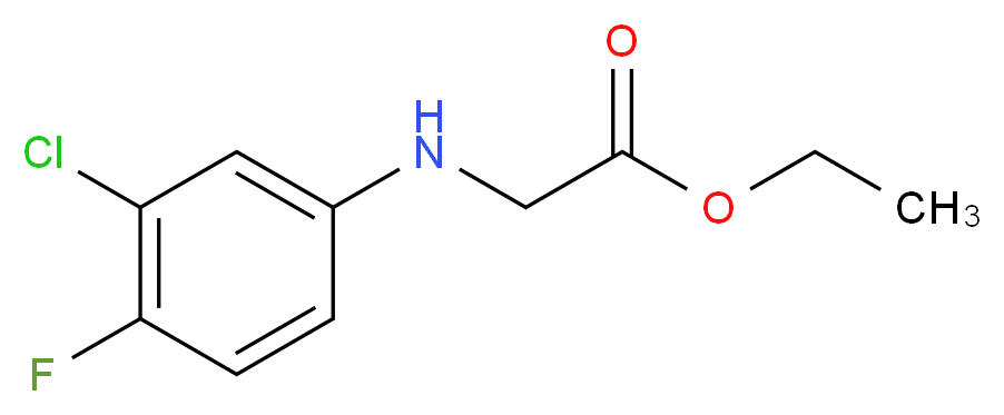 Ethyl 2-(3-chloro-4-fluoroanilino)acetate_分子结构_CAS_2344-98-1)