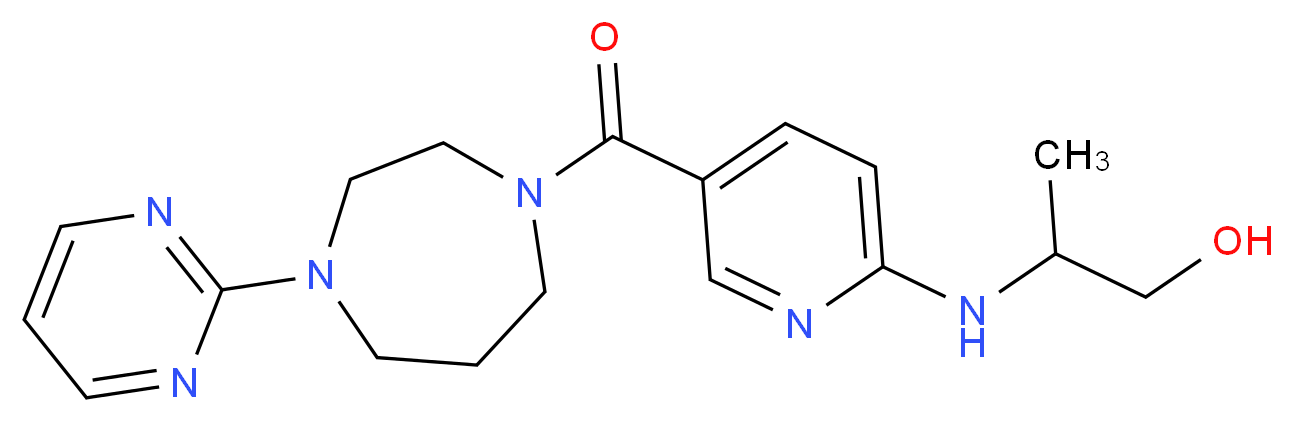 2-({5-[(4-pyrimidin-2-yl-1,4-diazepan-1-yl)carbonyl]pyridin-2-yl}amino)propan-1-ol_分子结构_CAS_)