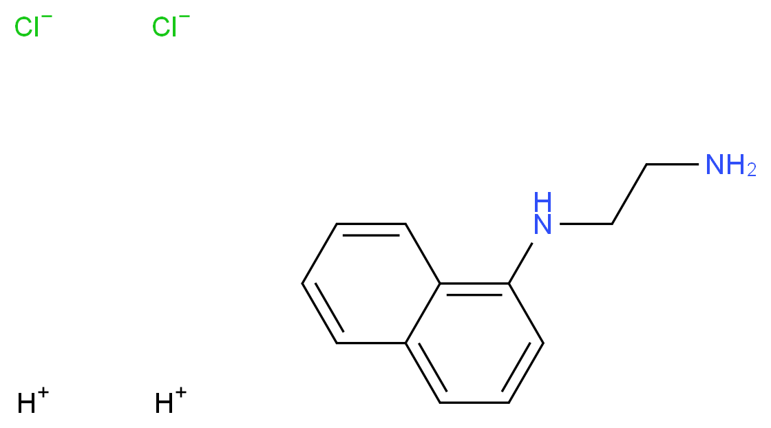 dihydrogen N-(2-aminoethyl)naphthalen-1-amine dichloride_分子结构_CAS_1465-25-4