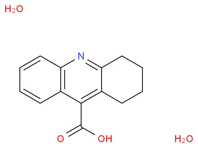 1,2,3,4-四氢吖啶-9-羧酸 二水合物_分子结构_CAS_207738-04-3)